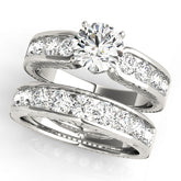 Engagement Rings Single Row Channel Set - TN50255-E